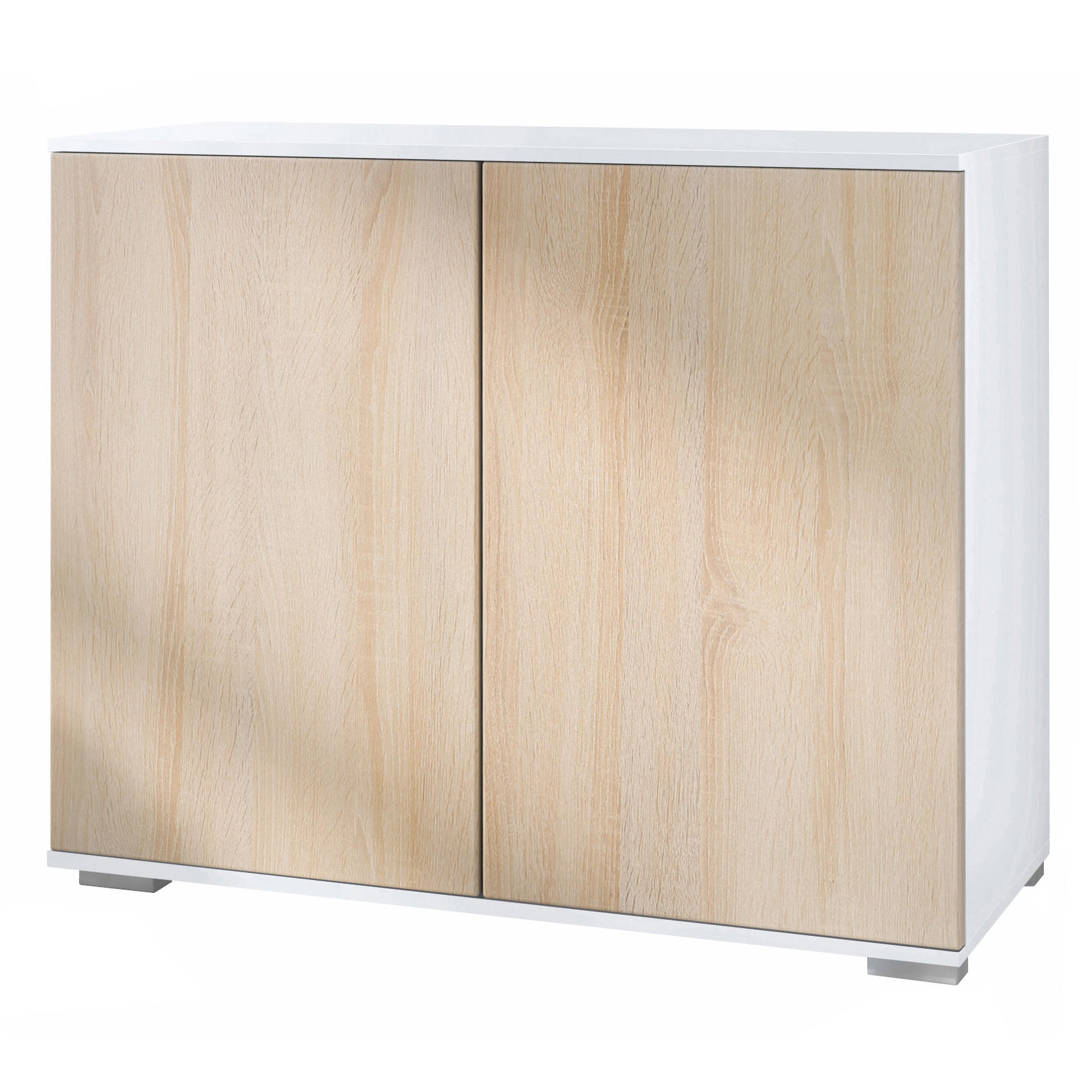KOMMODE Skadu Eiche sägerau - Eiche San Remo, Holzwerkstoff (92.5/75.5/35cm) - Vladon