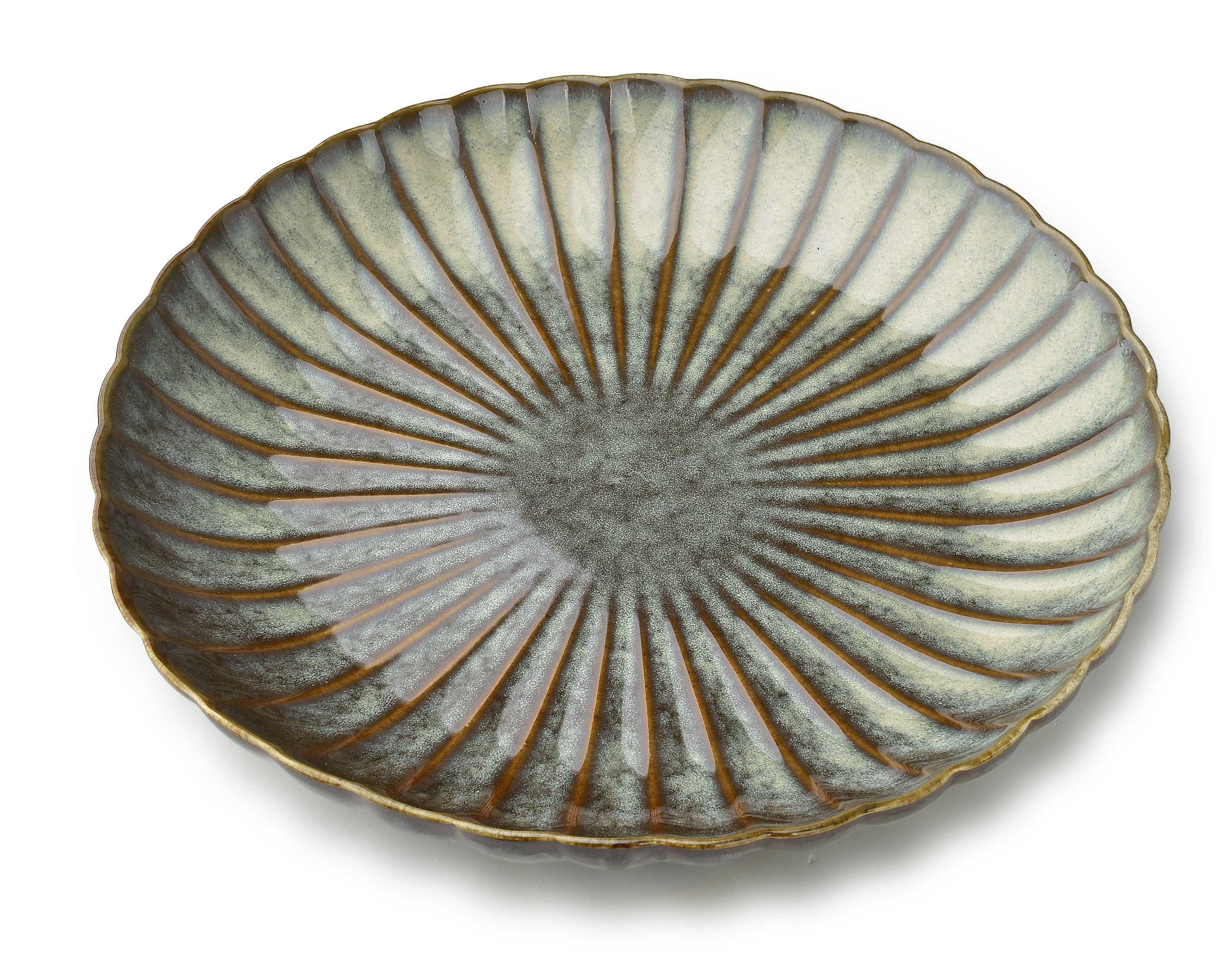 TELLER EVIE GREEN Grün 27,5/4cm Porzellan - Grün, Keramik (27.5/27.5/4cm) - Mondex
