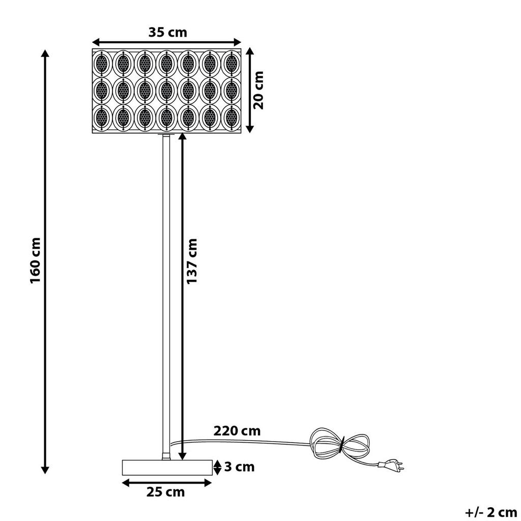 Thumbnail - Beliani Stehlampe, Silber, Metall, E27, 35x160x35 cm, Lampen & Leuchten, Innenbeleuchtung, Stehlampen, Stehlampen
