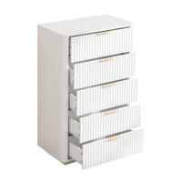 KOMMODE in Weiß 70x40x108 cm mit 5 Schubladen und Soft-Close-Funktion - Weiß, Holzwerkstoff (40/108/70cm) - IVMEU