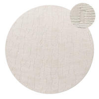 HOCHFLORTEPPICH 120/120 cm Tokio 475 - Creme, Kunststoff (120/120cm) - Paco Home