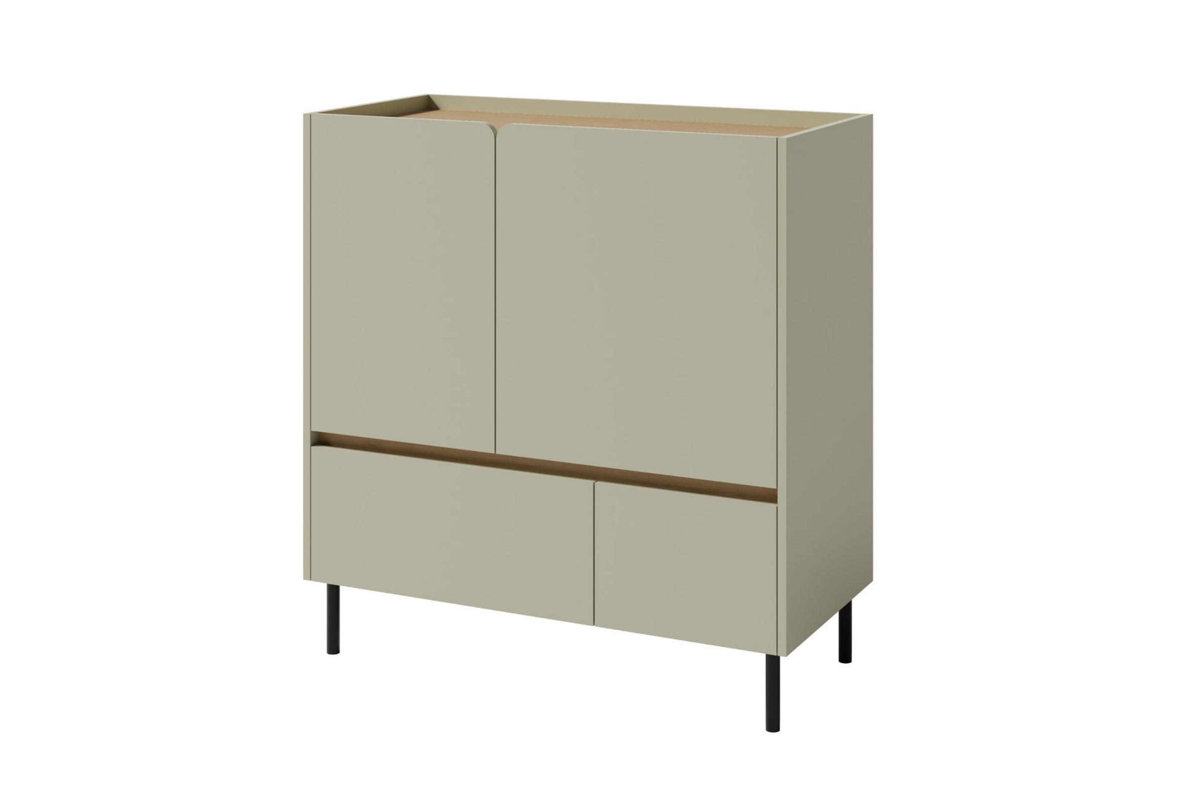 KINDERKOMMODE LIBU 09 95/40/105 in Eukalyptus / Baltic Düne Eiche - Alteiche/Eukalyptusholzfarben, Holzwerkstoff (95/105/40cm) - Deine Möbel 24