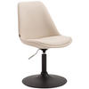 DREHSTUHL Stoff creme - Creme/Schwarz, Textil/Metall (48/76/57cm) - CLP