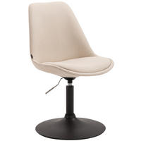DREHSTUHL Stoff creme - Creme/Schwarz, Textil/Metall (48/76/57cm) - CLP