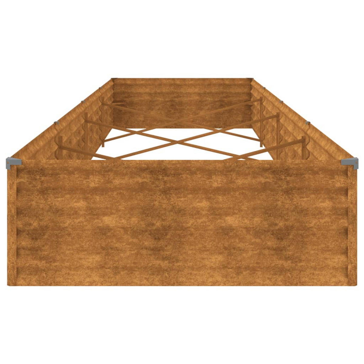 HOCHBEET aus Cortenstahl AKSEL | unten offen | 387x100x36cm - Braun, Metall (387/36/100cm) - DELUKE