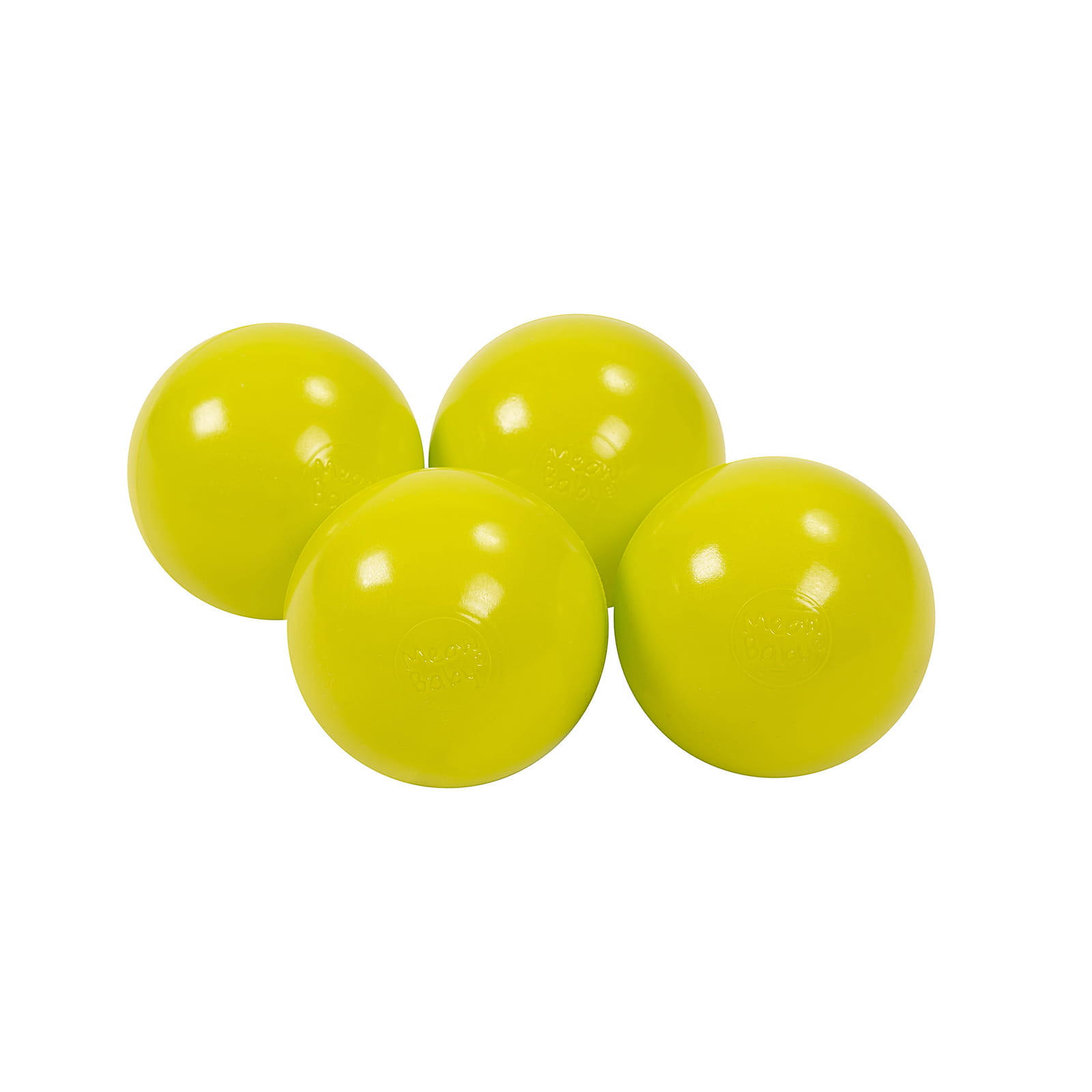 BÄLLE für Bällebad, Kinder Spielbälle, Plastikbälle 50 pcs.: Limette - Limette, Textil (7/7/7cm) - MeowBaby
