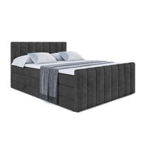 BOXSPRINGBETT OTTA-Z KING - 160x200 - H3/H4 - Schwarz - Schwarz, Holzwerkstoff (160/200cm) - ALTDECOR