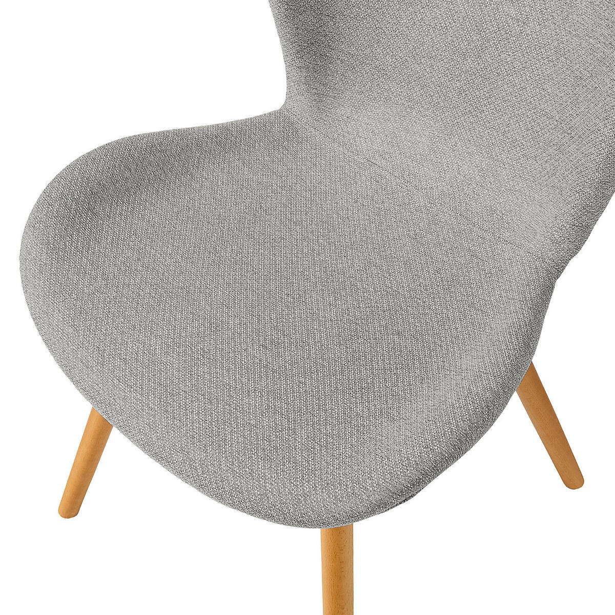 POLSTERSTUHL - Buchefarben/Hellgrau, Textil (47/83/53cm) - home24