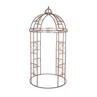 DEKO-PAVILLON Emma Stahl Rostfarben 300x150x150cm - Rostfarben, Metall (150/300/150cm) - DELUKE