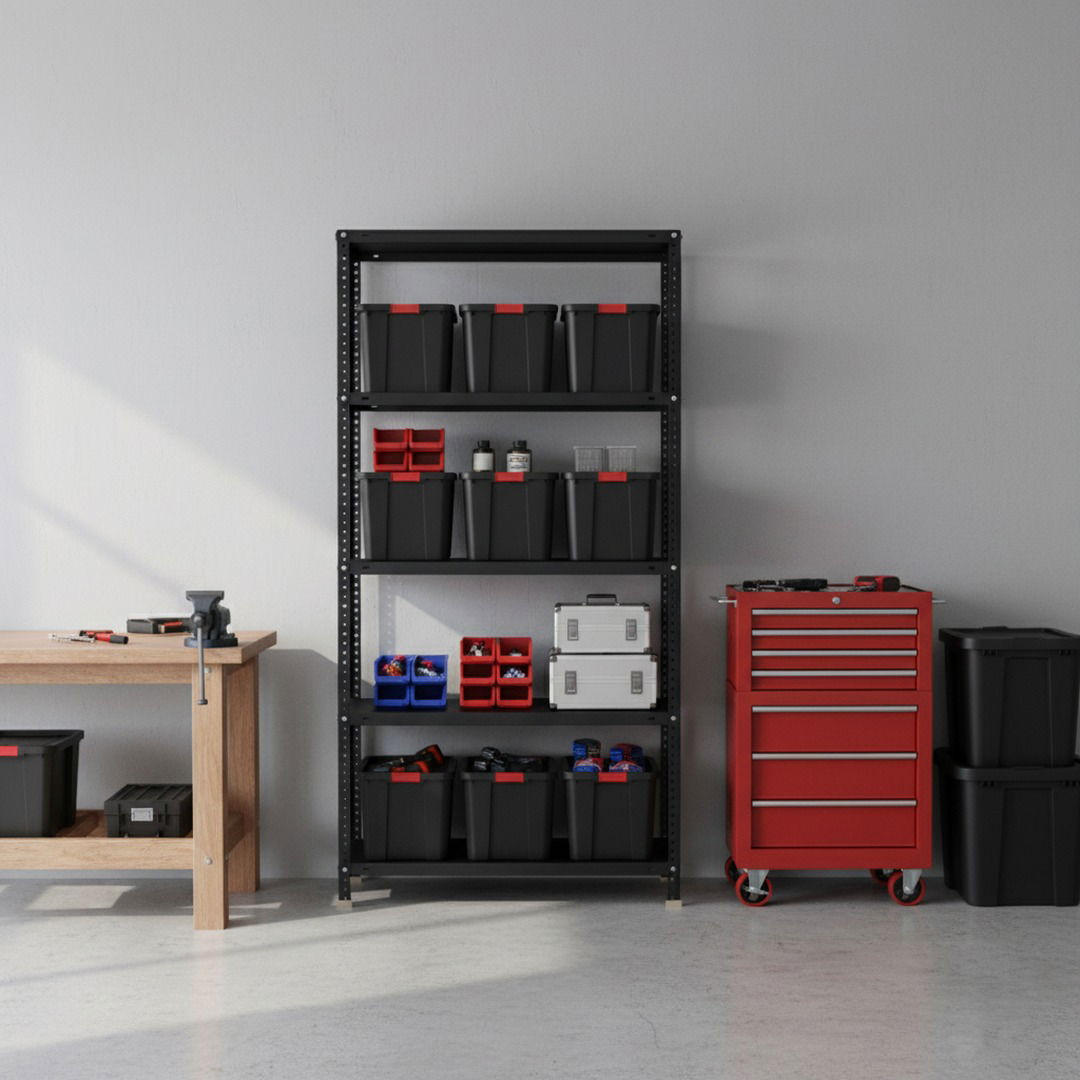 SCHRAUBREGAL PANDA TALL | HxBxT 200x90x30cm | 6 Fachböden | Fachlast 100kg | Anthrazit - Anthrazit, Metall (90/200/30cm) - PROREGAL