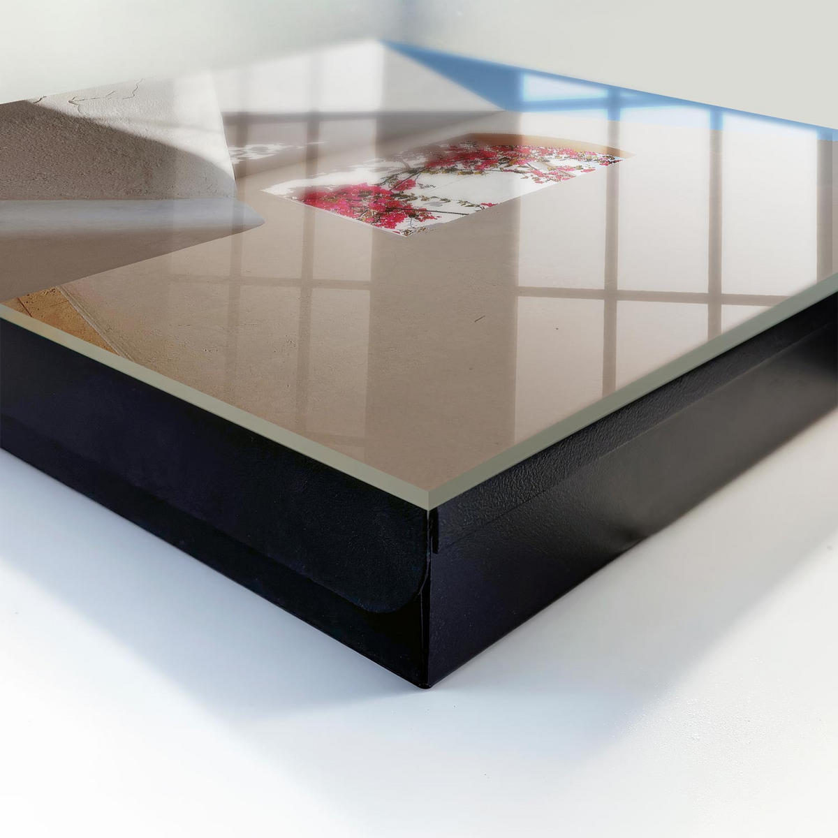 SCHLÜSSELBOX Schwarz 30x30 cm- Türöffnung nach rechts - Eine ruhige Ecke - Weiß, Metall (30/30/5cm) - TULUP