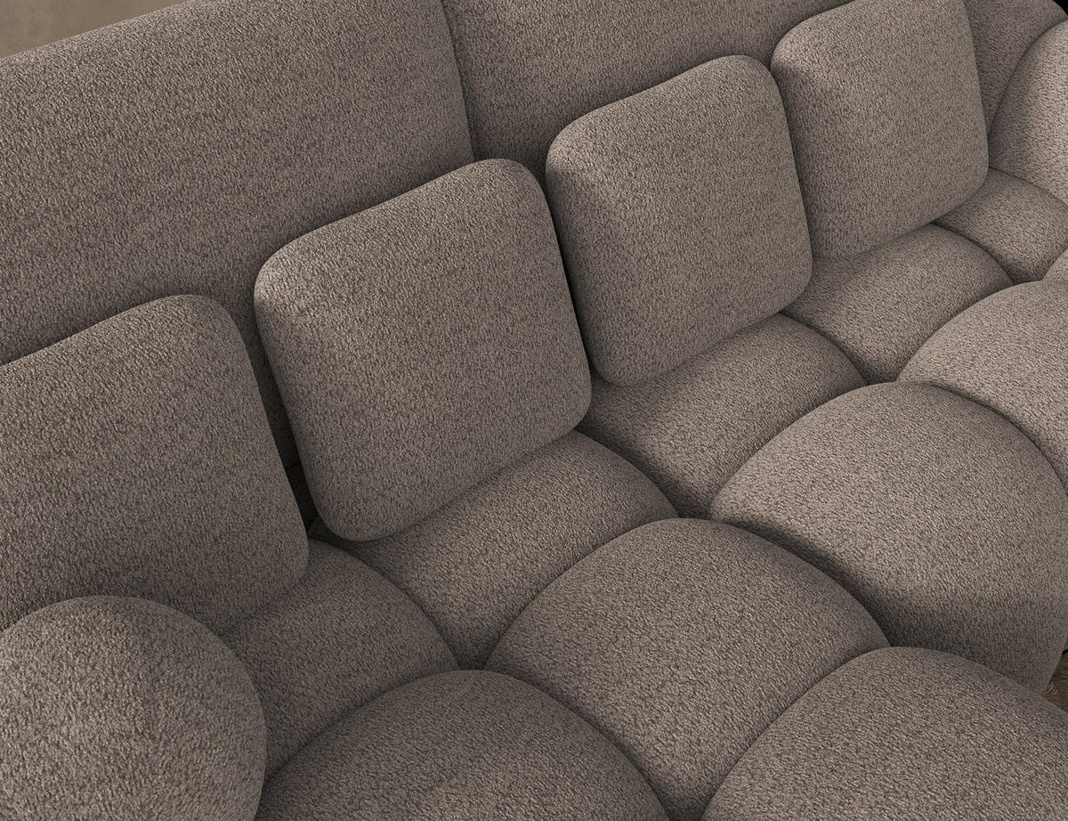 ECKSOFA COVELION L-Form – Schlaffunktion, Bettkasten, Wellenfederung, HR-Kaltschaum, inkl. Kissen, moderner Wohnkomfort - Braun, Kunststoff (260/167cm) - Wohnideebilder