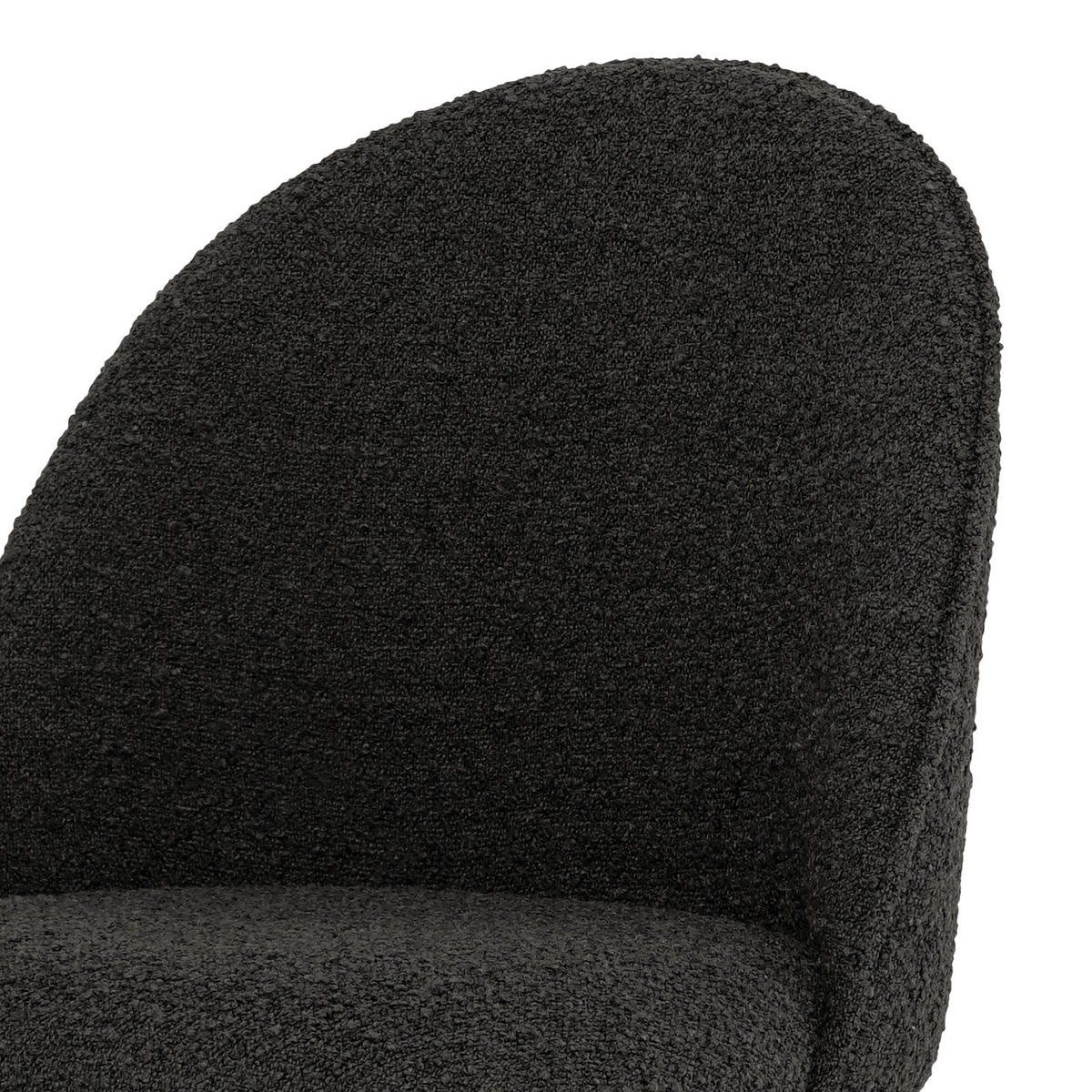 POLSTERSTUHL 2ER-SET - Metall / Textil - Schwarz, Textil/Metall (49/84/54cm) - home24