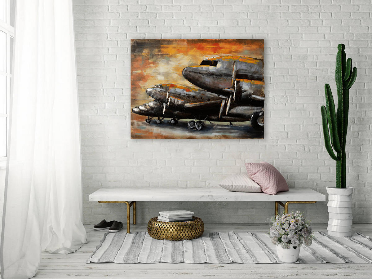 WANDBILD Kupfer 100/75 cm - Kupferfarben, Holz/Metall (6/75cm) - KUNSTLOFT