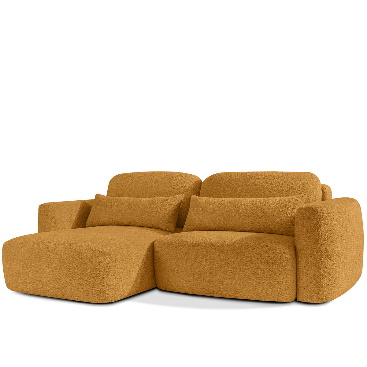 ECKSOFA links ELOSA - Honig, Holz/Textil (245/165cm) - KONSIMO®