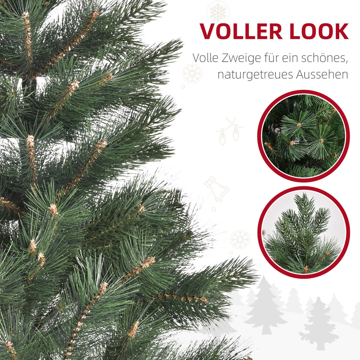 WEIHNACHTSBAUM DE-41538 180 cm, 375 Nadeln Grün - Grün, Kunststoff (180cm) - ComfortXL