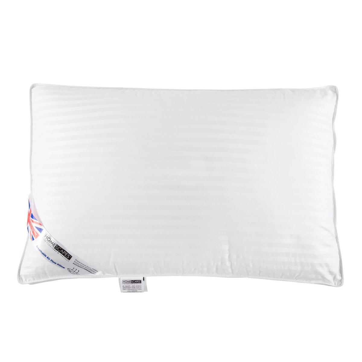 AIR-FLOW-KISSEN Super-Mikrofaser 48/74 cm - Weiß, Textil (48/74cm) - Homescapes