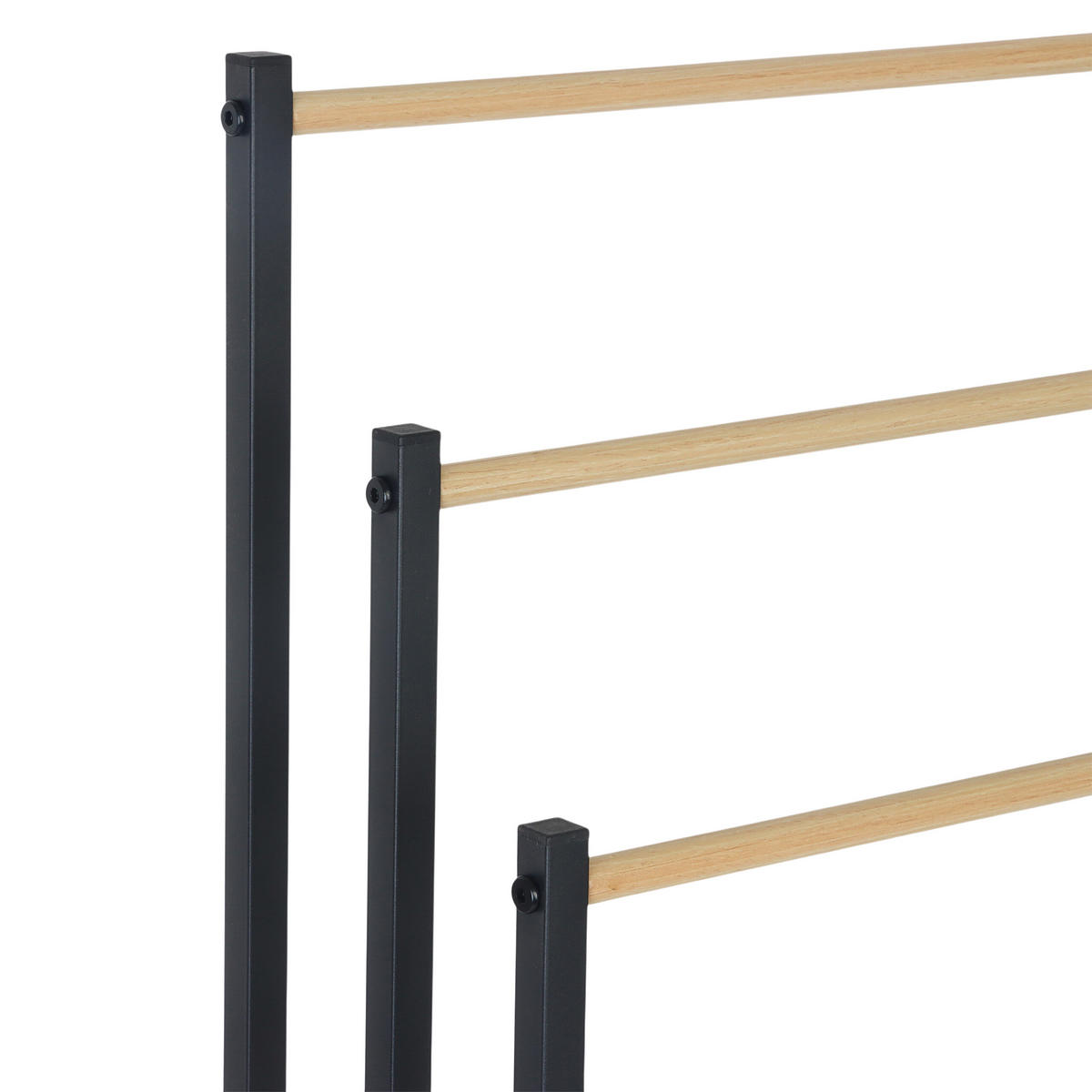 HANDTUCHSTÄNDER - Schwarz, Metall (44/86/21cm) - Relaxdays