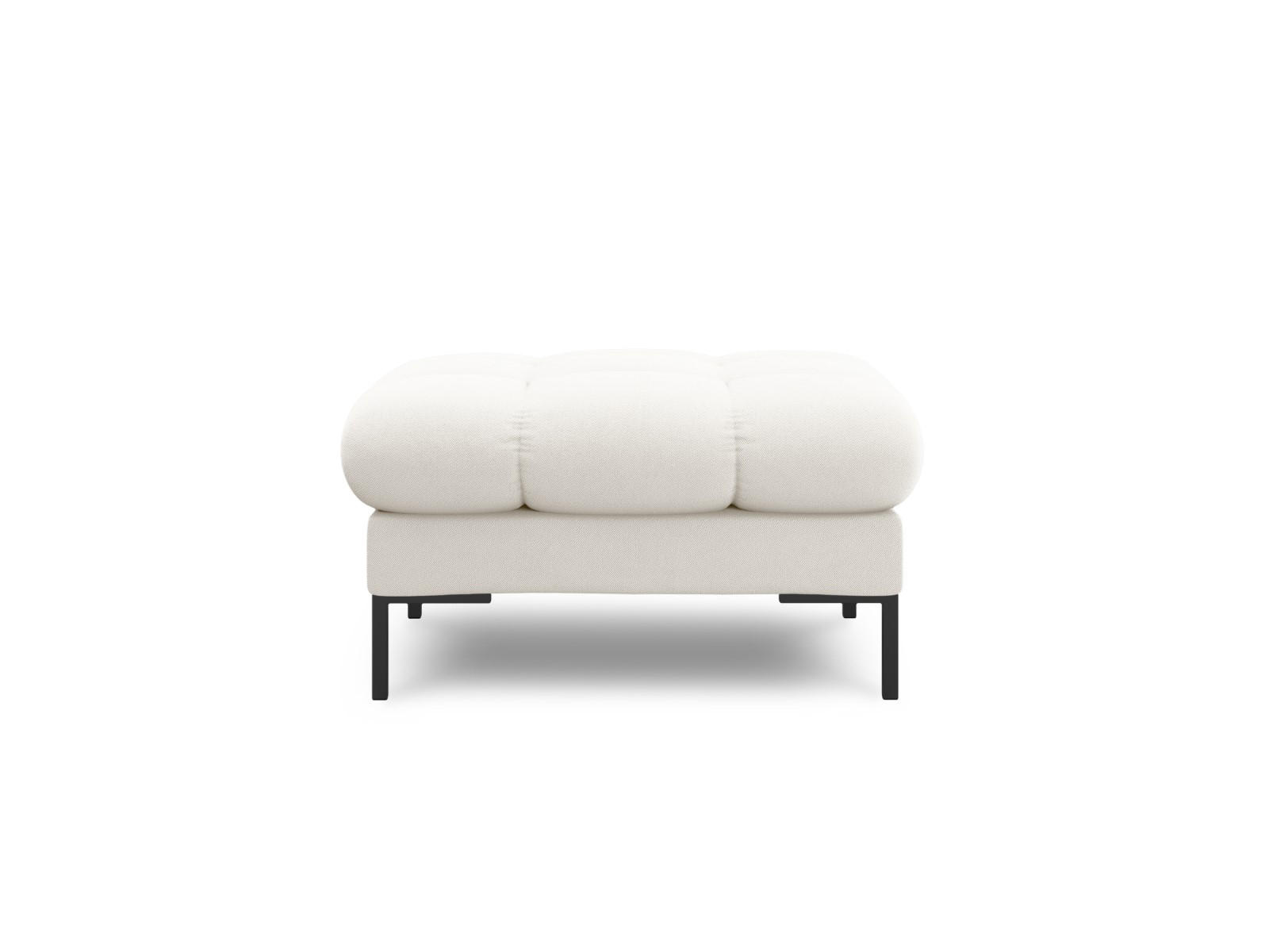 POUF Mamaia aus strukturiertem Stoff leichtes beige - Creme, Textil (60/41/60cm) - Micadoni