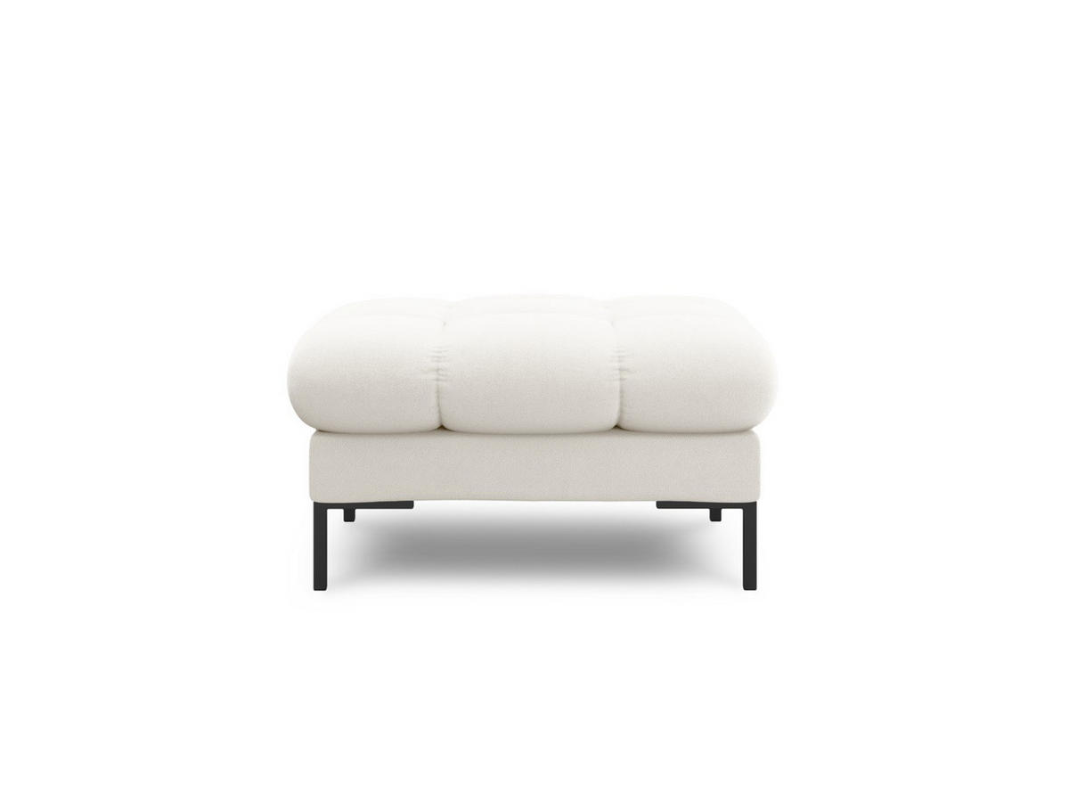 POUF Mamaia aus strukturiertem Stoff leichtes beige - Creme, Textil (60/41/60cm) - Micadoni