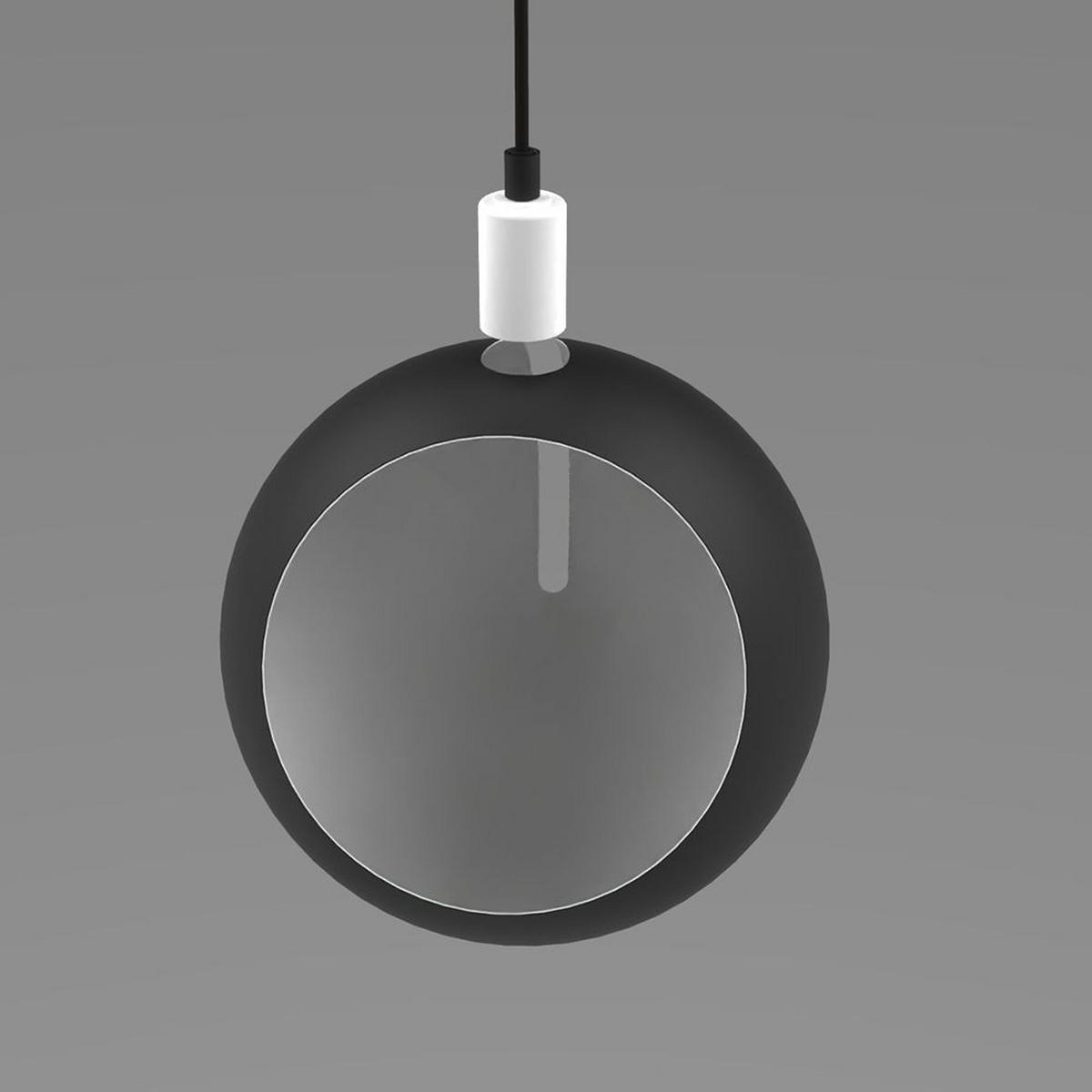 GALERIELEUCHTE Ball 5m Abhängung Gold/Schwarz Ø 30cm - Goldfarben/Schwarz, Metall (30/30/20cm) - s.luce