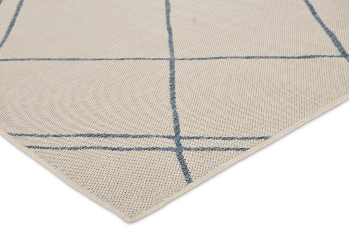 OUTDOOR-TEPPICH Terrace Weiß/Azurblau 80x150 cm - Multicolor, Textil (80/150cm) - Vercai Rugs