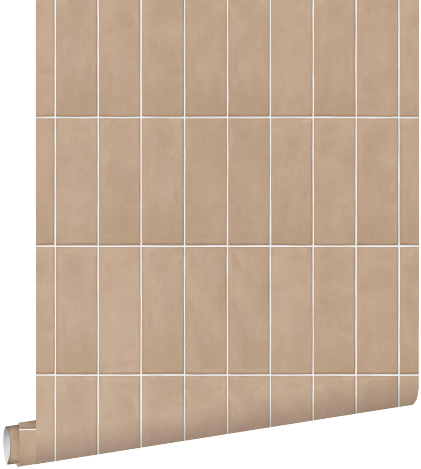 TAPETE Fliesenmuster 50 x 900 cm - Braun, Papier (50/900cm) - ESTAhome