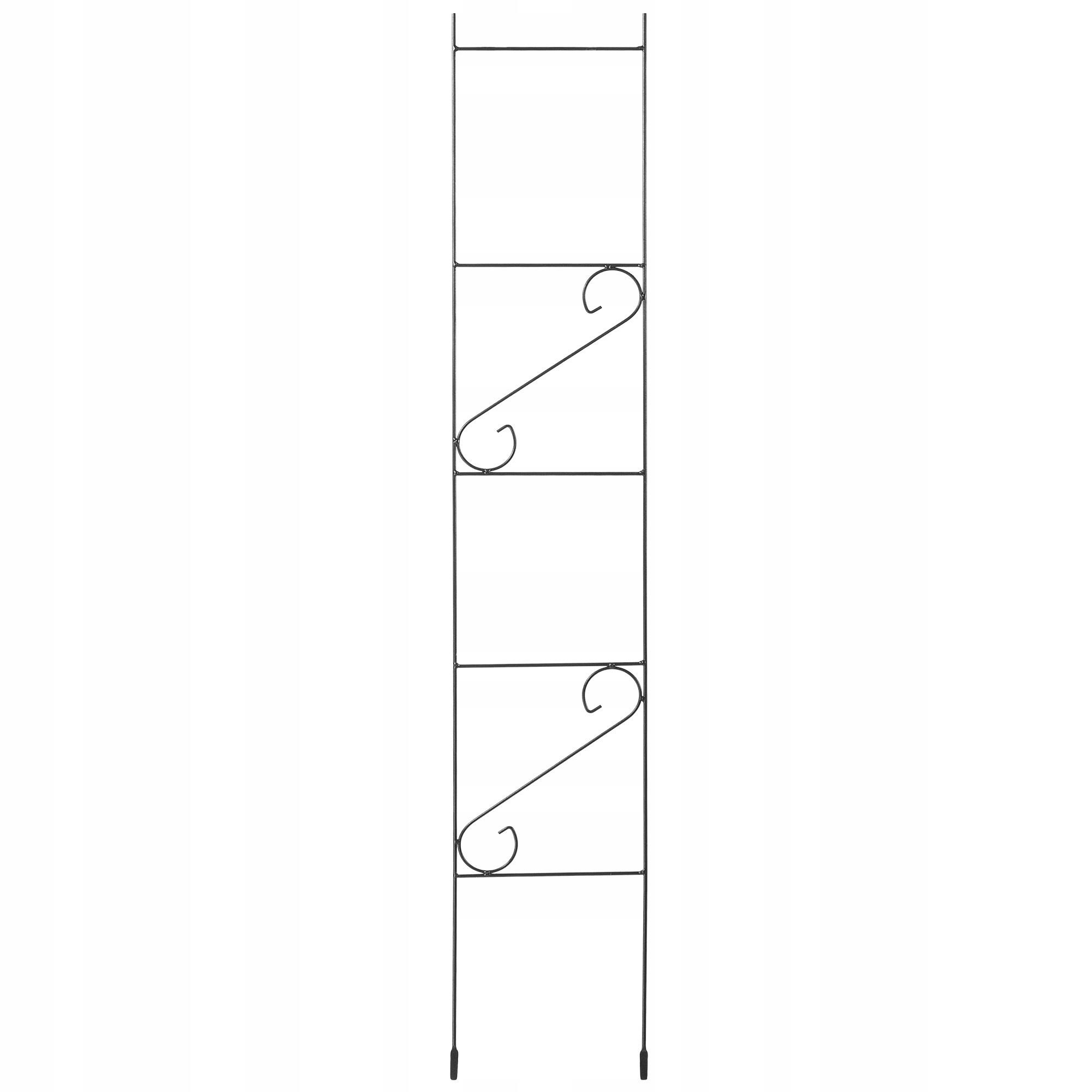 BLUMENGITTER, 26 x 151 cm, Schwarz - Schwarz, Metall (26/151cm) - KADAX