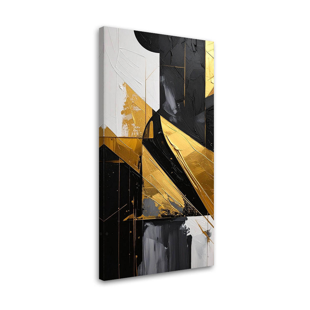 LEINWANDBILD 3D und geometrisch 50x100cm - Goldfarben, Textil (50/100cm) - Feeby