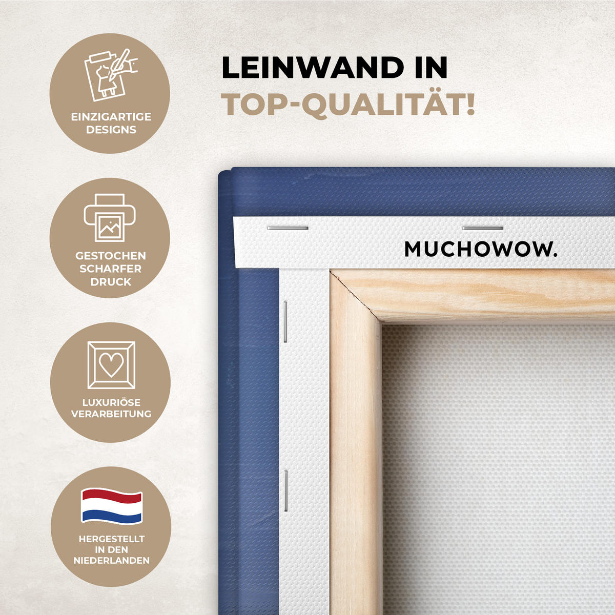 LEINWANDBILD Skyline - Pinselstriche - Dunkelblau - Leuchtend Deko XXL 80x120 cm - Blau, Textil (80/120cm) - MuchoWow