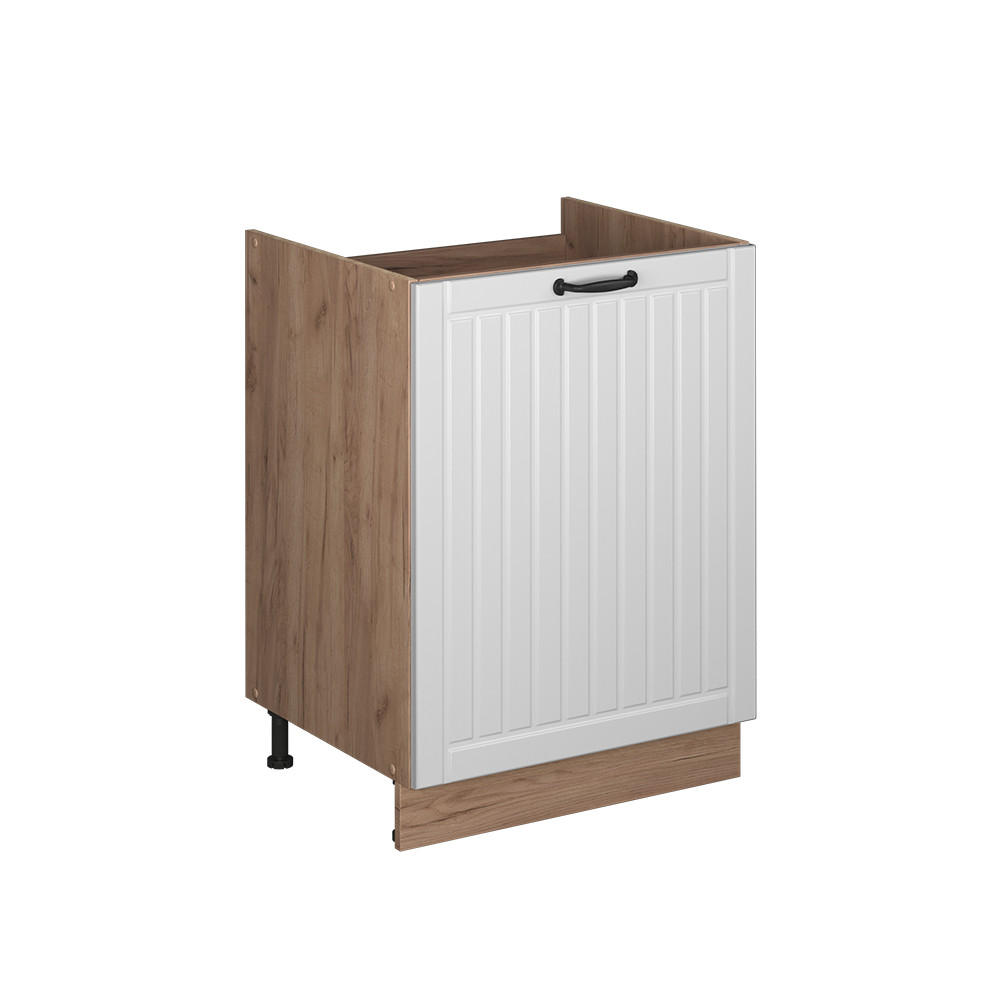 DISKBÄNKSSKÅP Fame-Line, Vitt hus på landet/Goldkraft ek, 60 cm Vit, Honungsek 82/60/51.6 cm