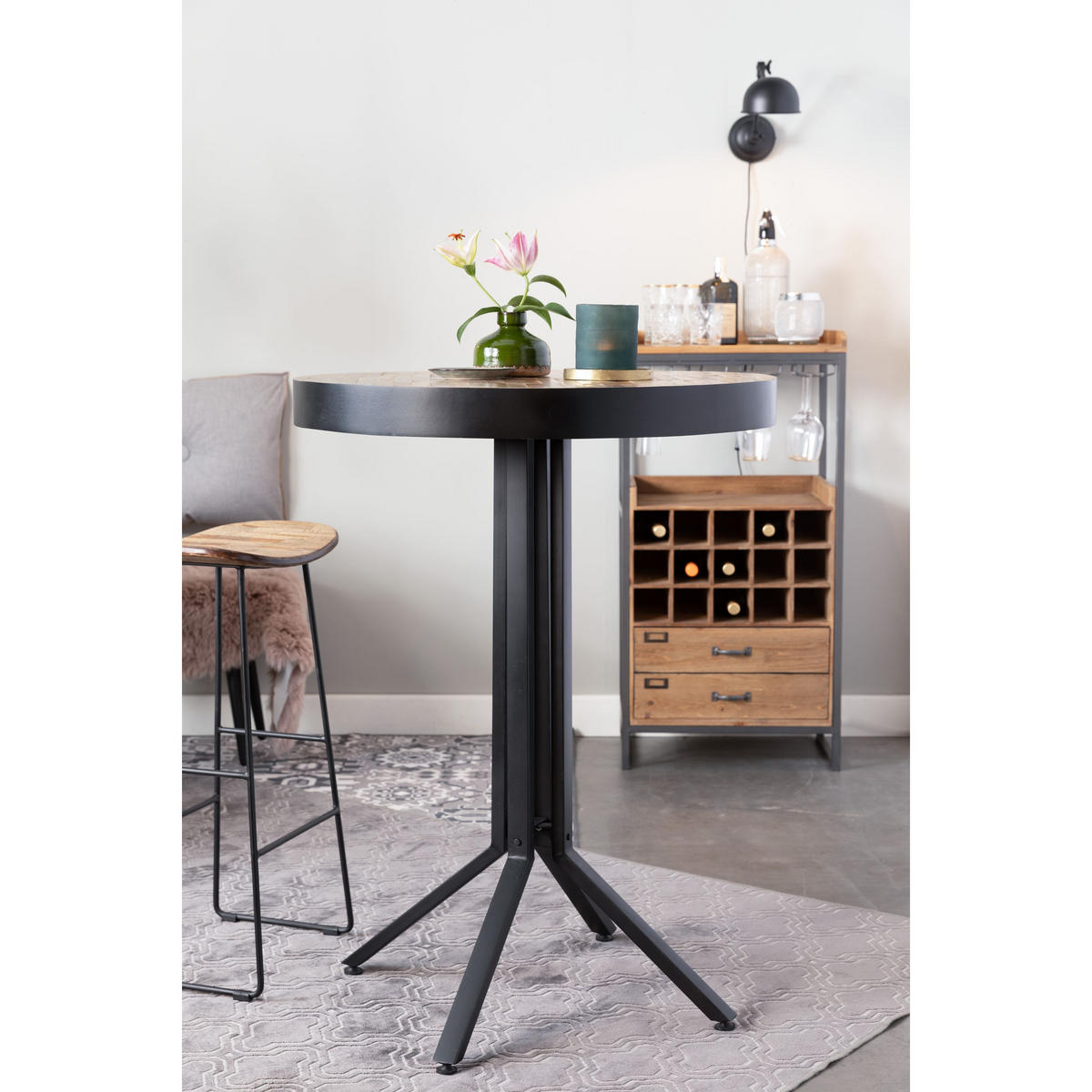 BARHOCKER Tangle 80 cm Naturel - Braun, Holz (40/80/30cm) - Housecraft Living