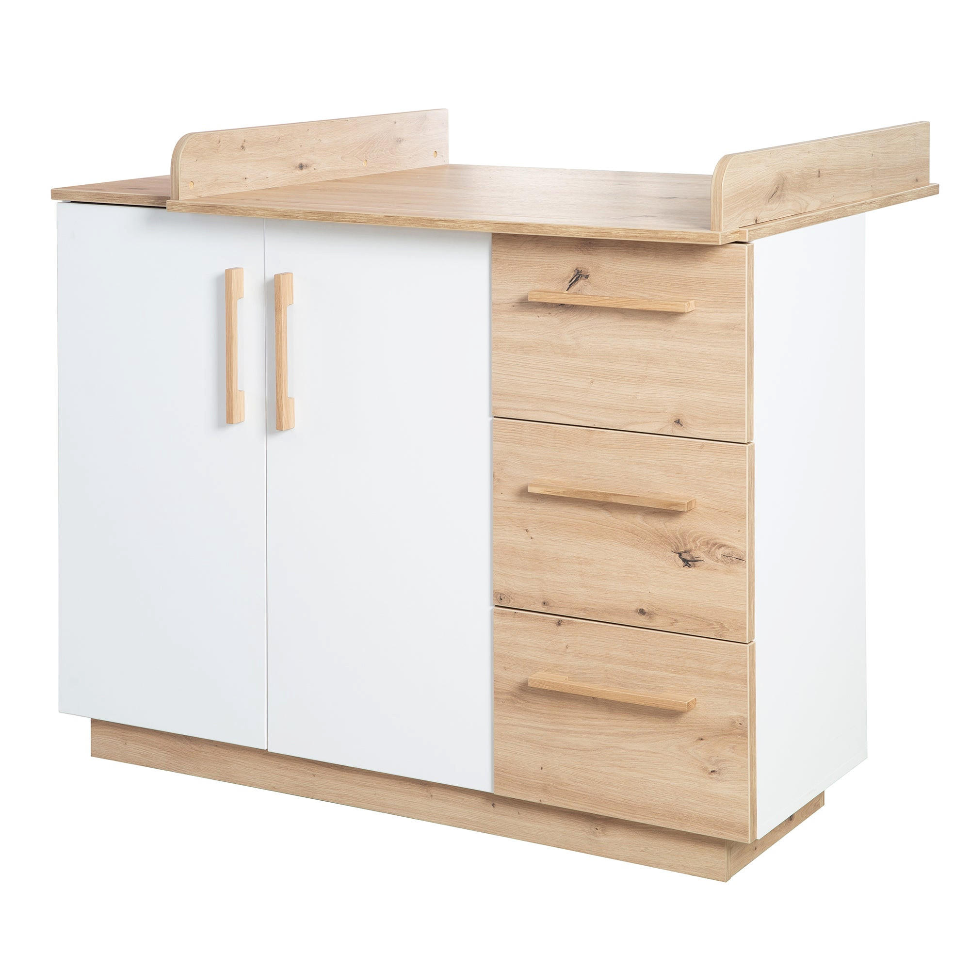 WICKELKOMMODE Lion - Weiß, Holz/Holzwerkstoff (117.5/103/79cm) - Roba
