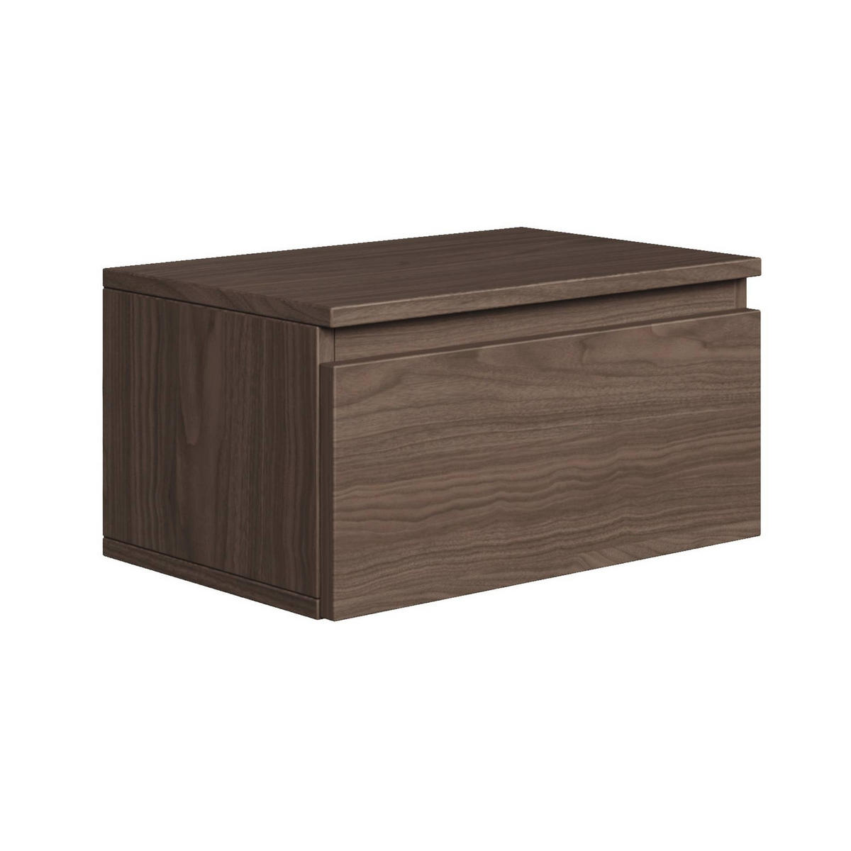 WANDNACHTTISCH Bemmi Nussbaum Wisconsin 49 cm - Dunkelbraun, Holzwerkstoff (48.4/25.4/31.8cm) - Selsey