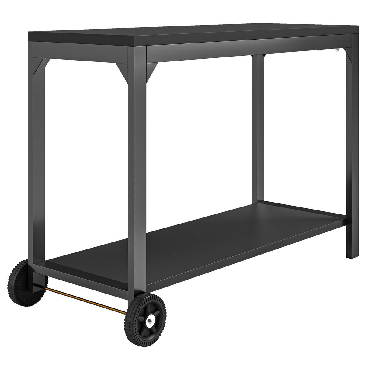 GRILLWAGEN DE-13779 mit Arbeitsplatte und Rollen Schwarz - Schwarz, Metall (55/86.5/135cm) - ComfortXL