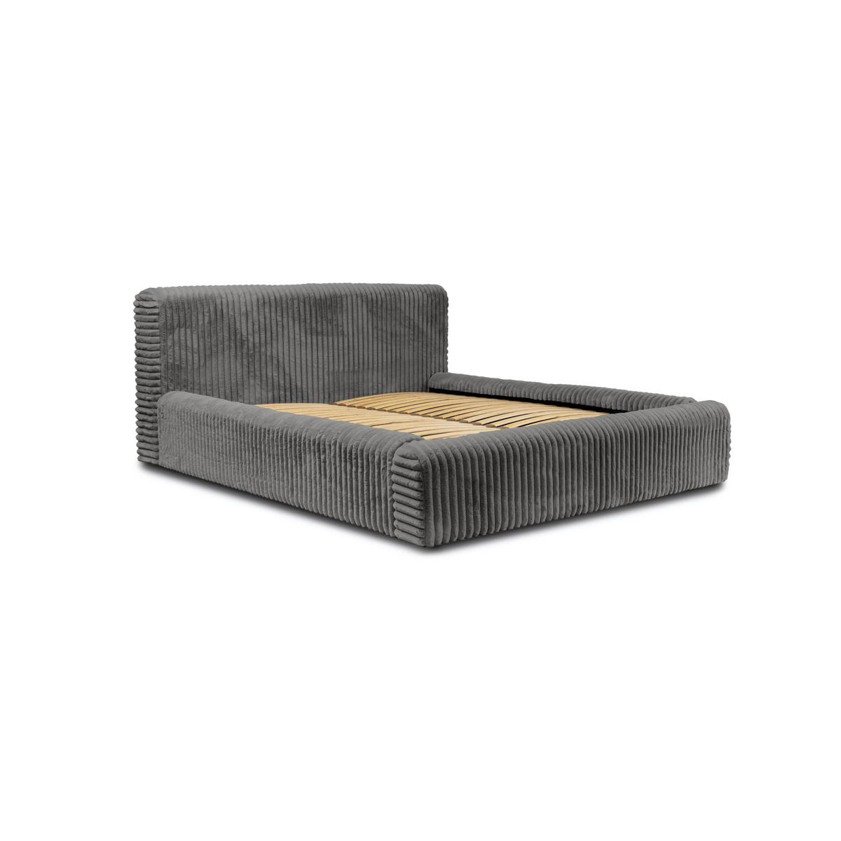POLSTERBETT aus Strickmaterial Almeza 180x200 cm, Grau - Grau, Textil (180/200cm) - Meblito