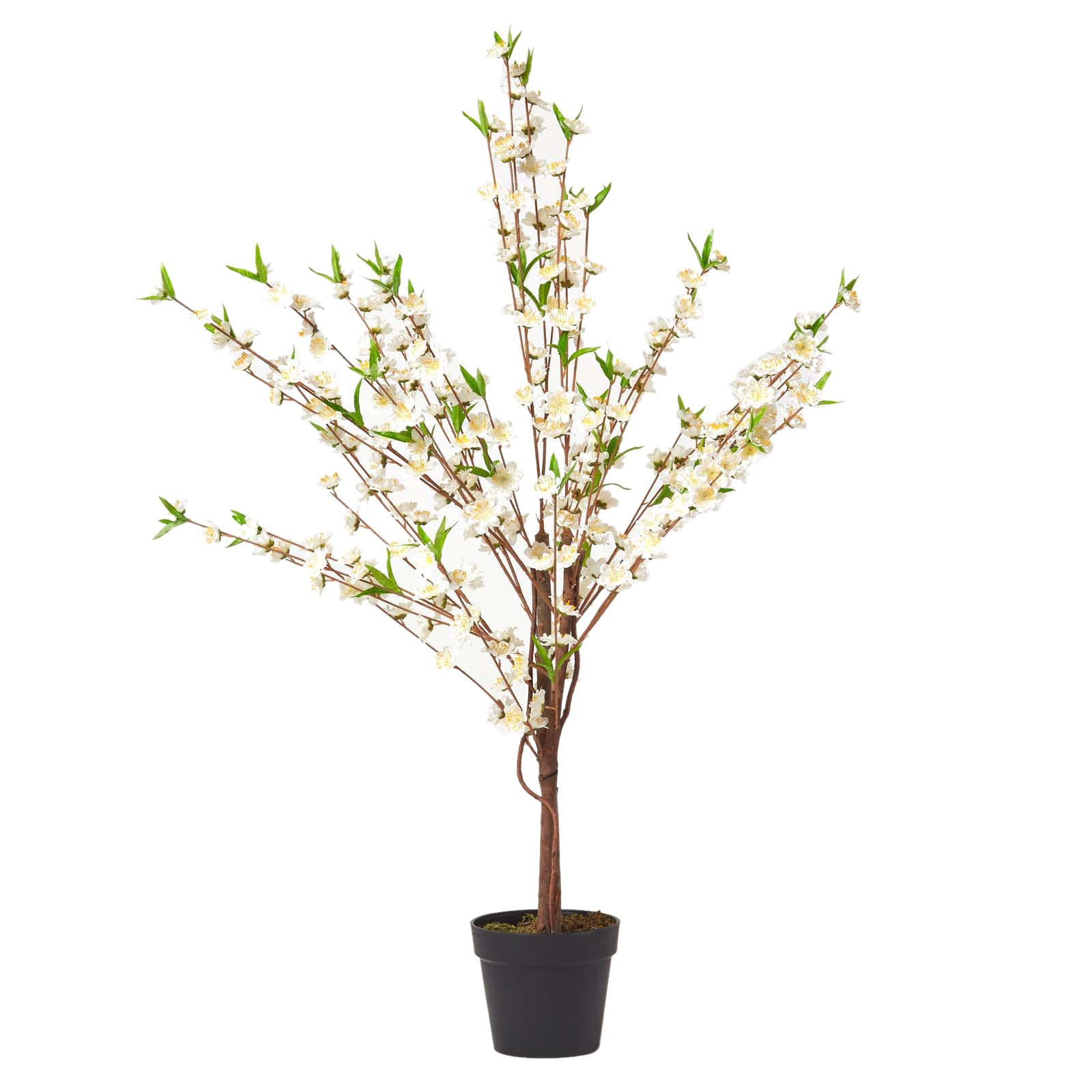 KUNSTBAUM Blüten creme, 135 cm - Creme, Kunststoff (135cm) - Homescapes