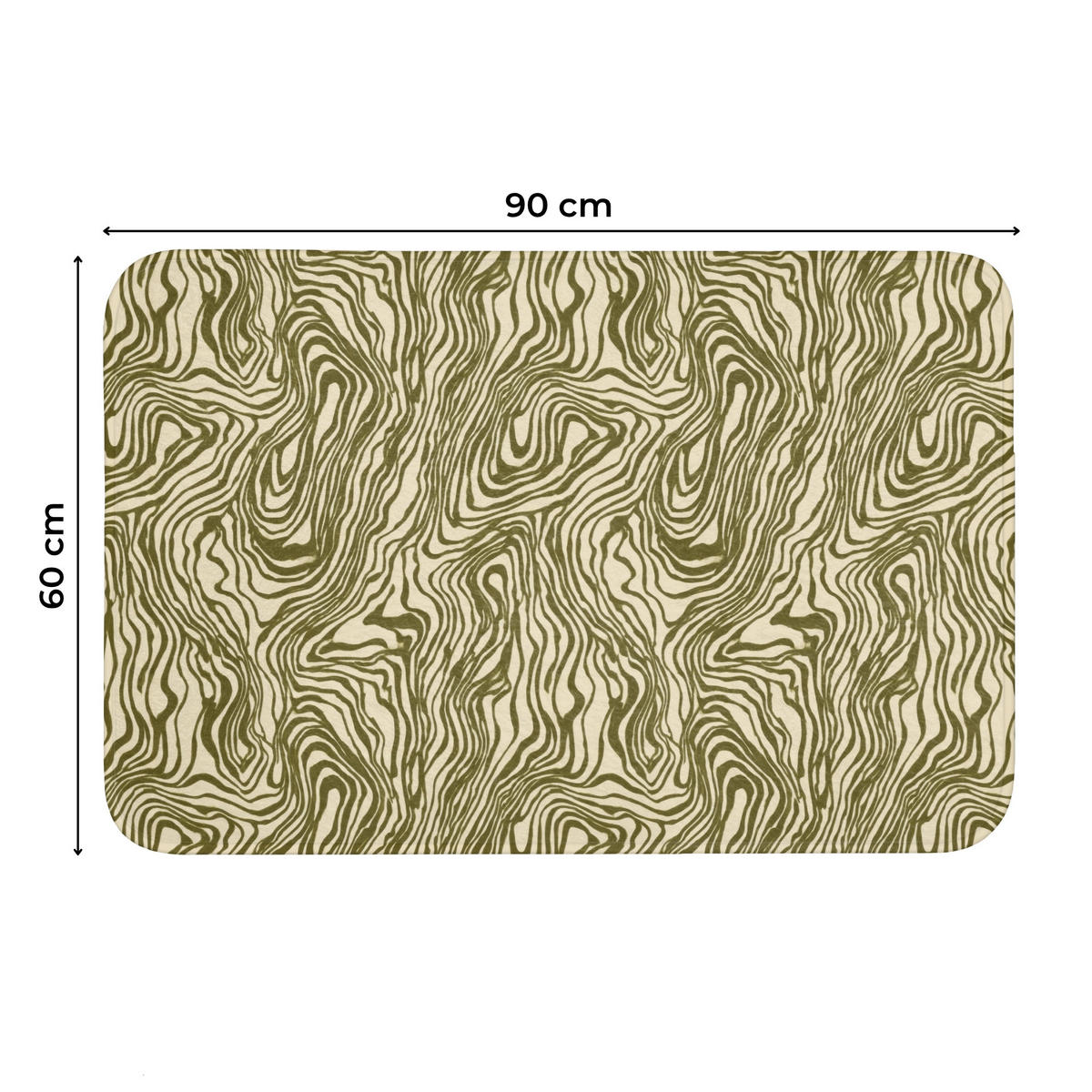 WC PŘEDLOŽKA Abstraktní - Mramor - Zelený 90x60 cm - tmavě zelená, textil/plast (90/1cm) - OnlyWow