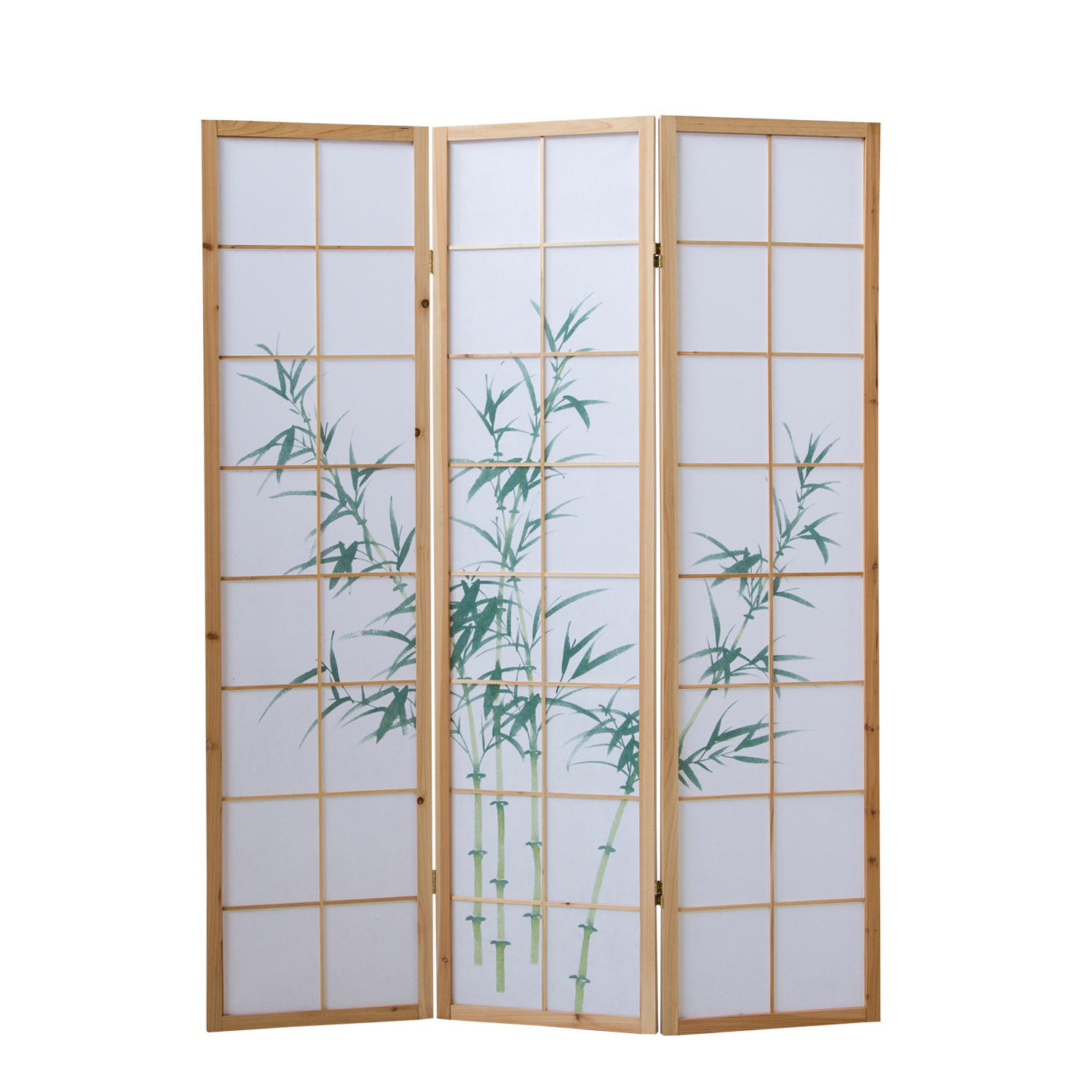 PARAVENT 3-tlg. 132/175 cm Braun Bambusmuster - Braun, Holz (132/175/2cm) - Homestyle4u