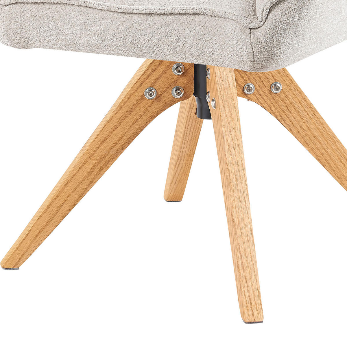 DREHSTUHL Mika-Lio - Honigeiche/Creme, Eichenholz/Holz (60/88/68cm) - DUBI Möbel