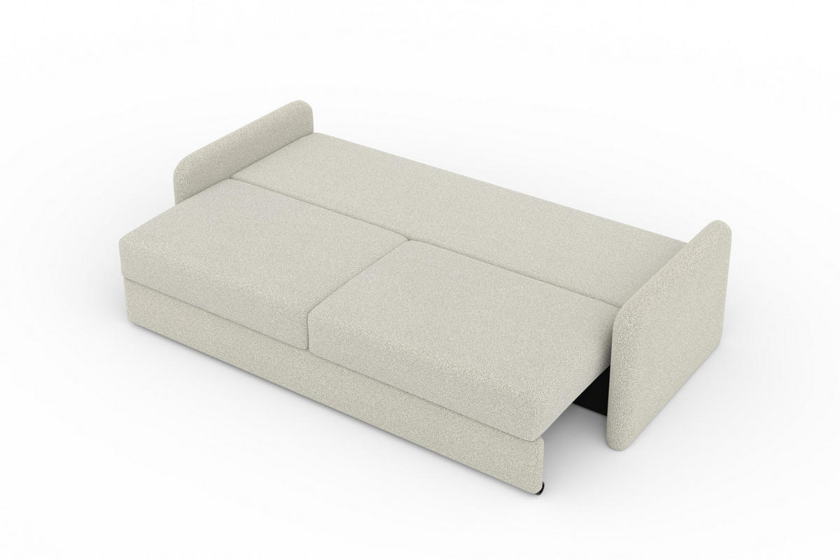 2-SITZER SOFA BIANCO 215 cm breit in Boucle Grau - Grau, Holzwerkstoff/Textil (215/90/92cm) - Deine Möbel 24