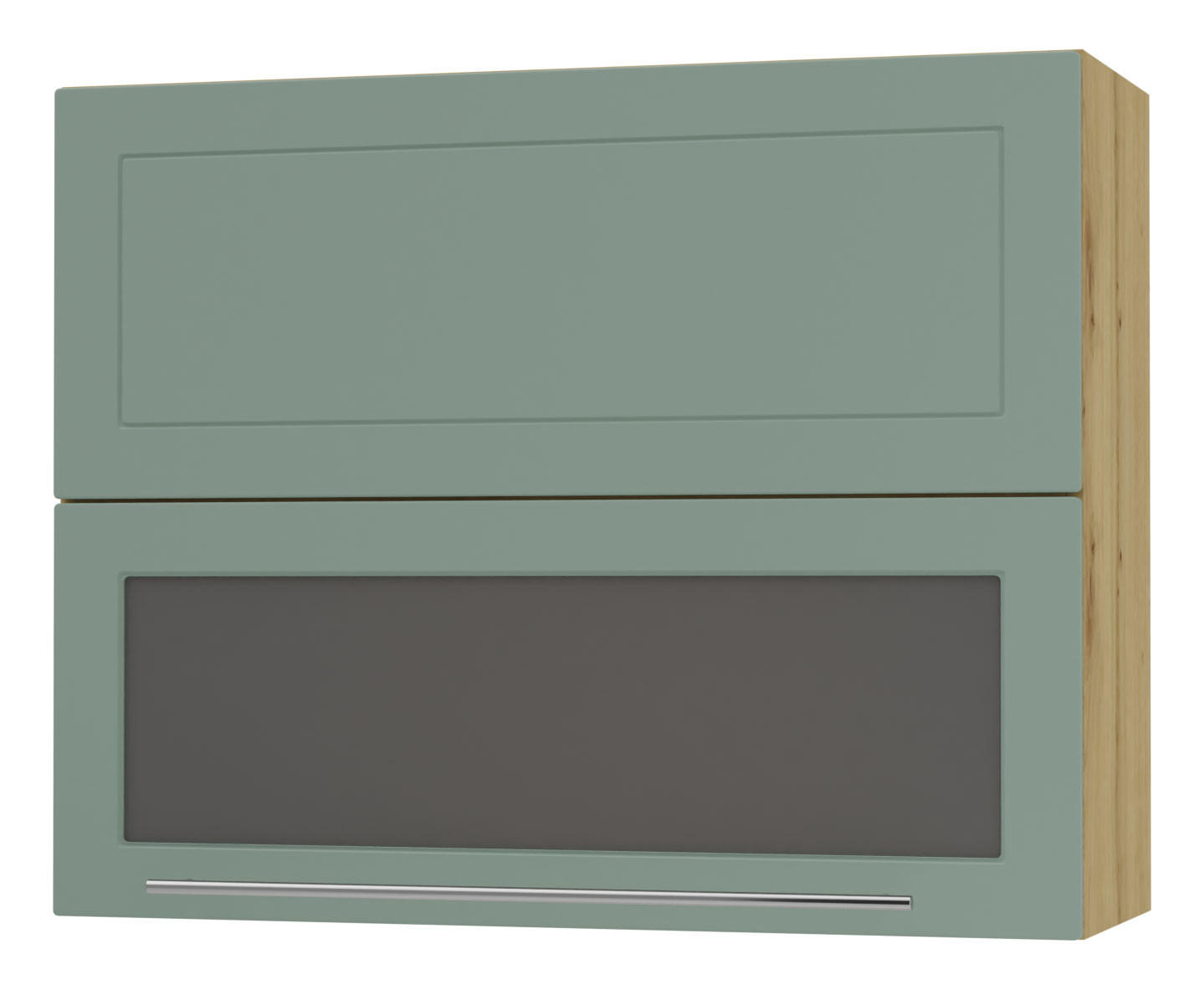 KÜCHENHÄNGESCHRANK Kvantum W8BS/90 Mint Matt / Eiche Artisan Matt 90 / 32,5 / 72cm - Eiche Artisan/Mintgrün, Holz/Holzwerkstoff (90/72/32.5cm) - Feldmann-Wohnen