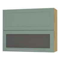 KÜCHENHÄNGESCHRANK Kvantum W8BS/90 Mint Matt / Eiche Artisan Matt 90 / 32,5 / 72cm - Eiche Artisan/Mintgrün, Holz/Holzwerkstoff (90/72/32.5cm) - Feldmann-Wohnen