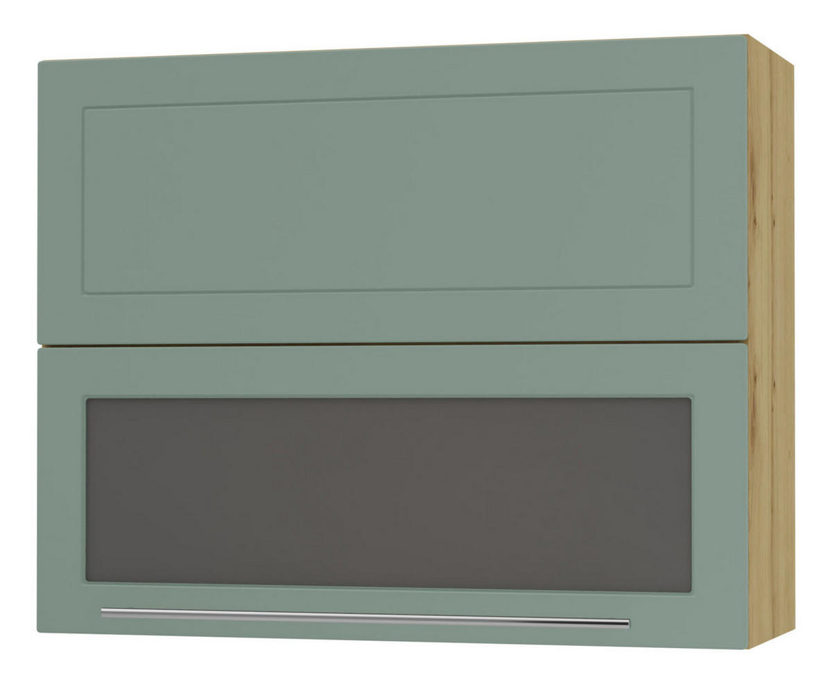 KÜCHENHÄNGESCHRANK Kvantum W8BS/90 Mint Matt / Eiche Artisan Matt 90 / 32,5 / 72cm - Eiche Artisan/Mintgrün, Holz/Holzwerkstoff (90/72/32.5cm) - Feldmann-Wohnen