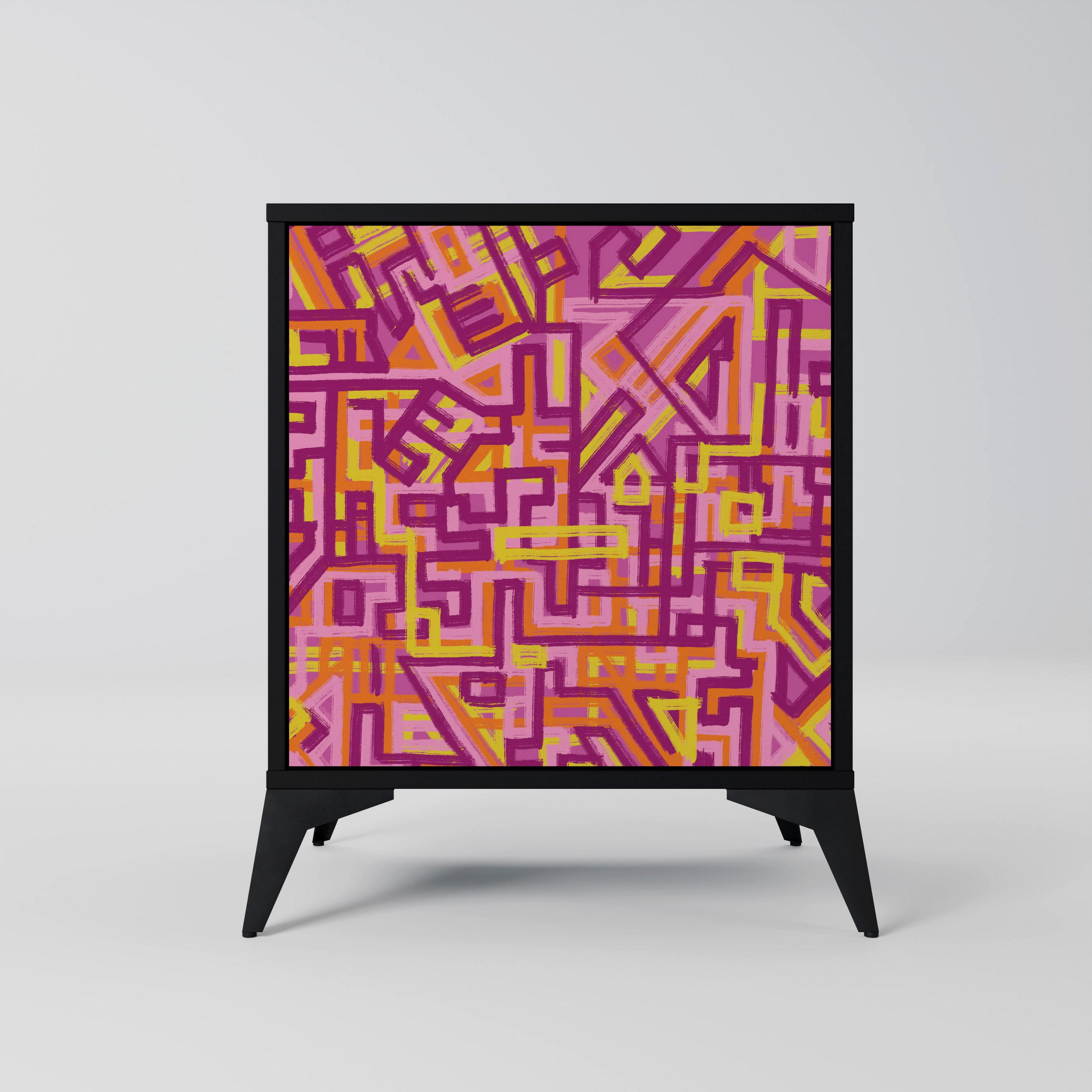 SpaceRebels Sideboard Schwarz 57.5x70.5x42 cm