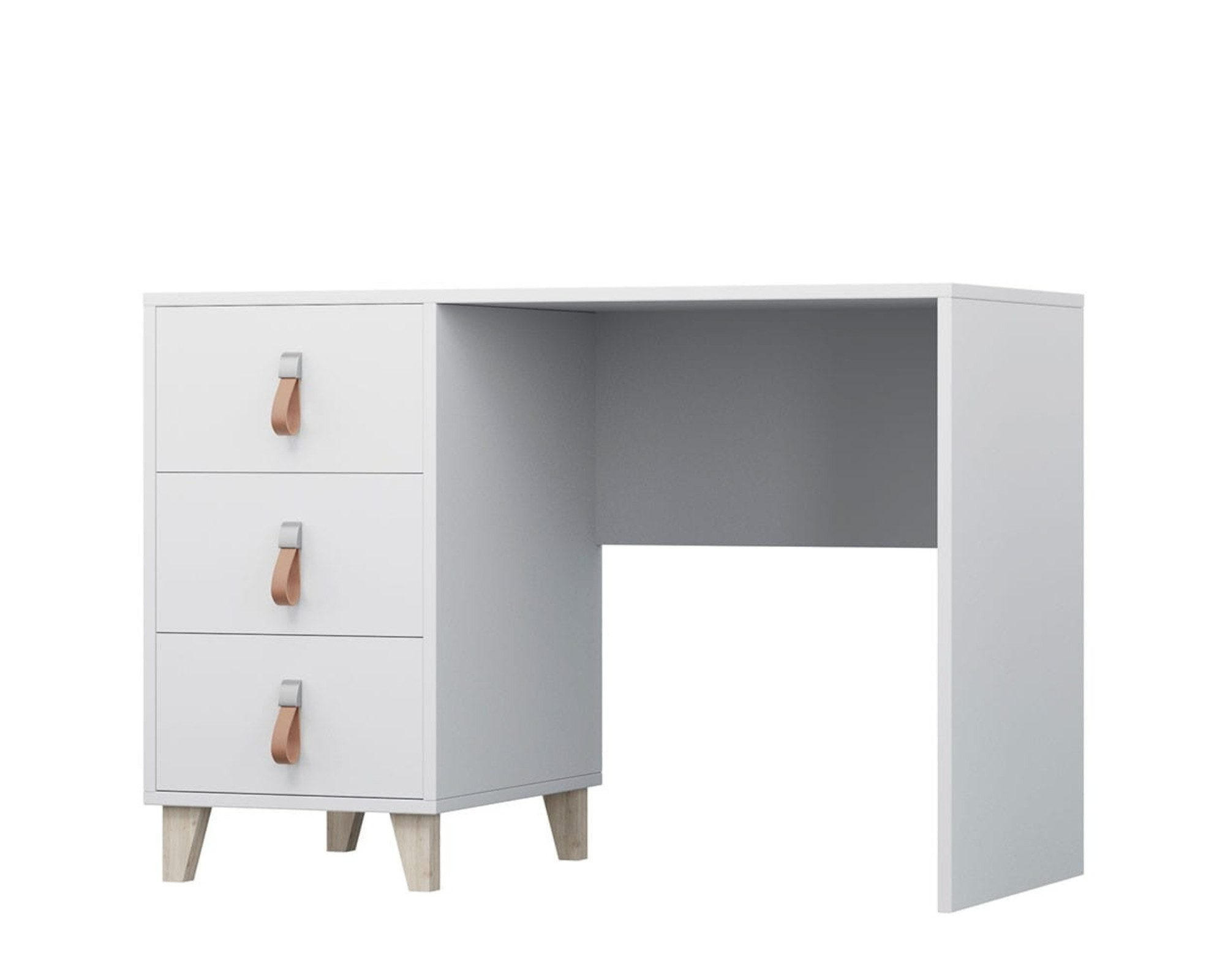 Deine Möbel 24 Kinderschreibtisch Weiß 110x75x55 cm