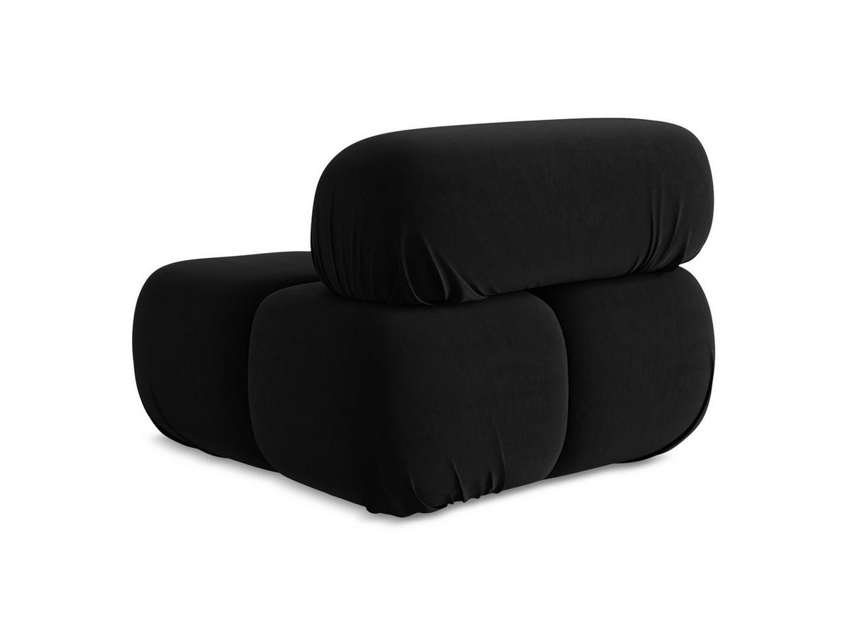 SESSEL Samt Stoff Schwarz - Schwarz/Orange, Kunststoff/Textil (96/70/95cm) - Makamii