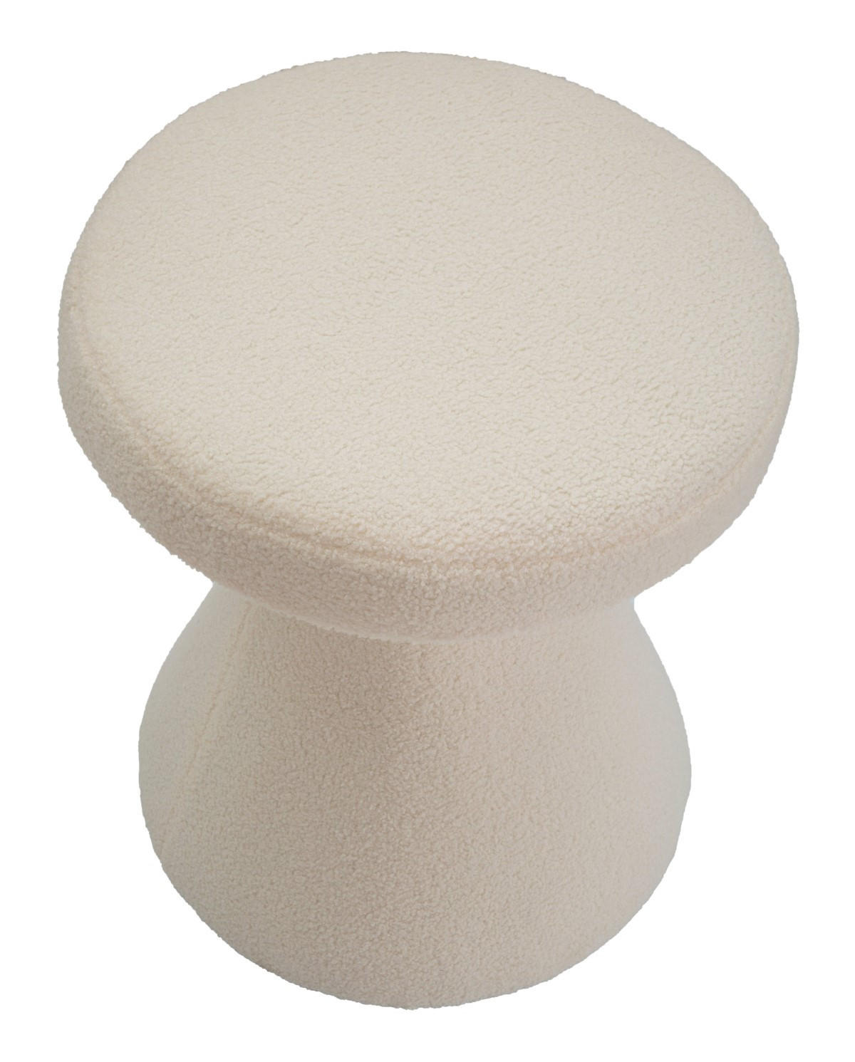 PLÜSCH-SITZHOCKER H 42/42/51 cm - Weiß, Textil (42/51/42cm) - Mauro Ferretti