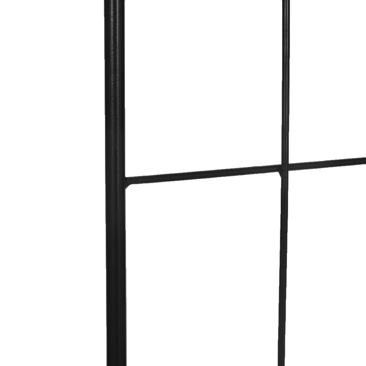 SPALIER DE-18317 2er-Set für Kletterpflanzen, 152 cm hoch Schwarz - Schwarz, Metall (1.1/152/51cm) - ComfortXL