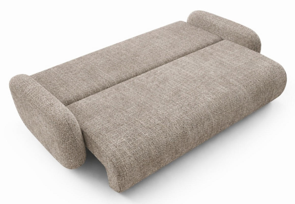 SOFA Cremona 24 LEON Mit Schlaffunktion - Braun, Textil (220/90/92cm) - Sepro Meble